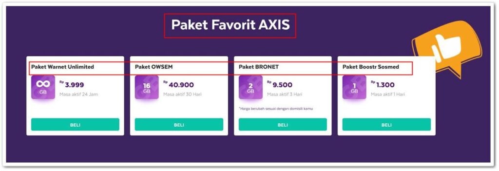 WIFI 50 Ribu Perbulan Paket Axis