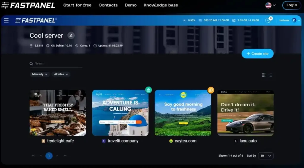 Review Fastpanel: Control Panel VPS Gratis dengan Fitur Sangat Lengkap 6 Review Fastpanel